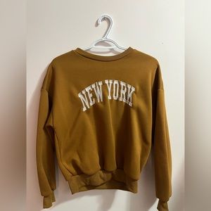 Brown shein crewneck sweatshirt size small